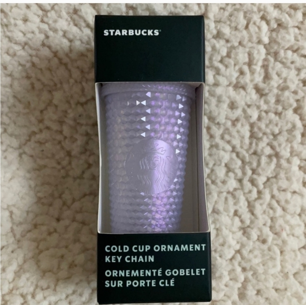 New Starbucks Keychain Ornament  Icy Studded Tumbler